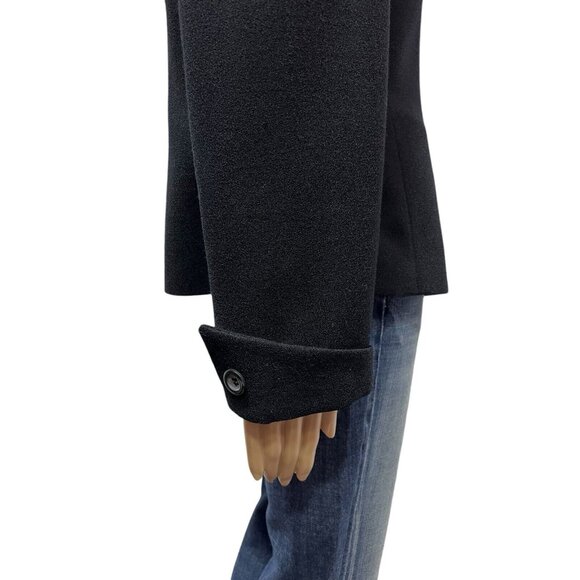 Valerie Stevens Women Wool Blazer Jacket Size 10 Black Buttons - Picture 4 of 10